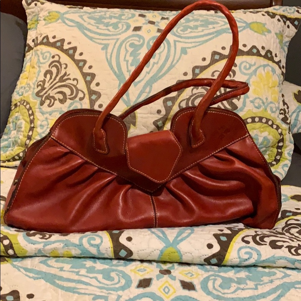 Patricia Nash Red Leather Handbag